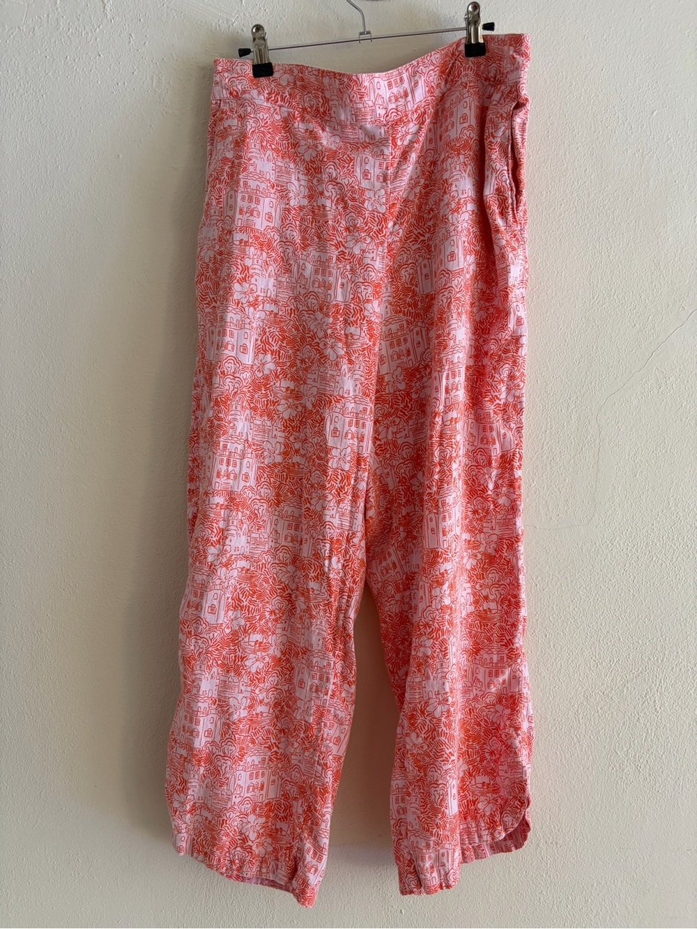Cynthia Rowley Pink and Coral Printed Lounge Pants